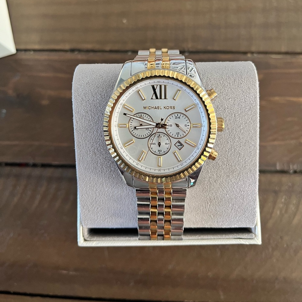 Michael Kors Kensington Oversized Two Toned Watch